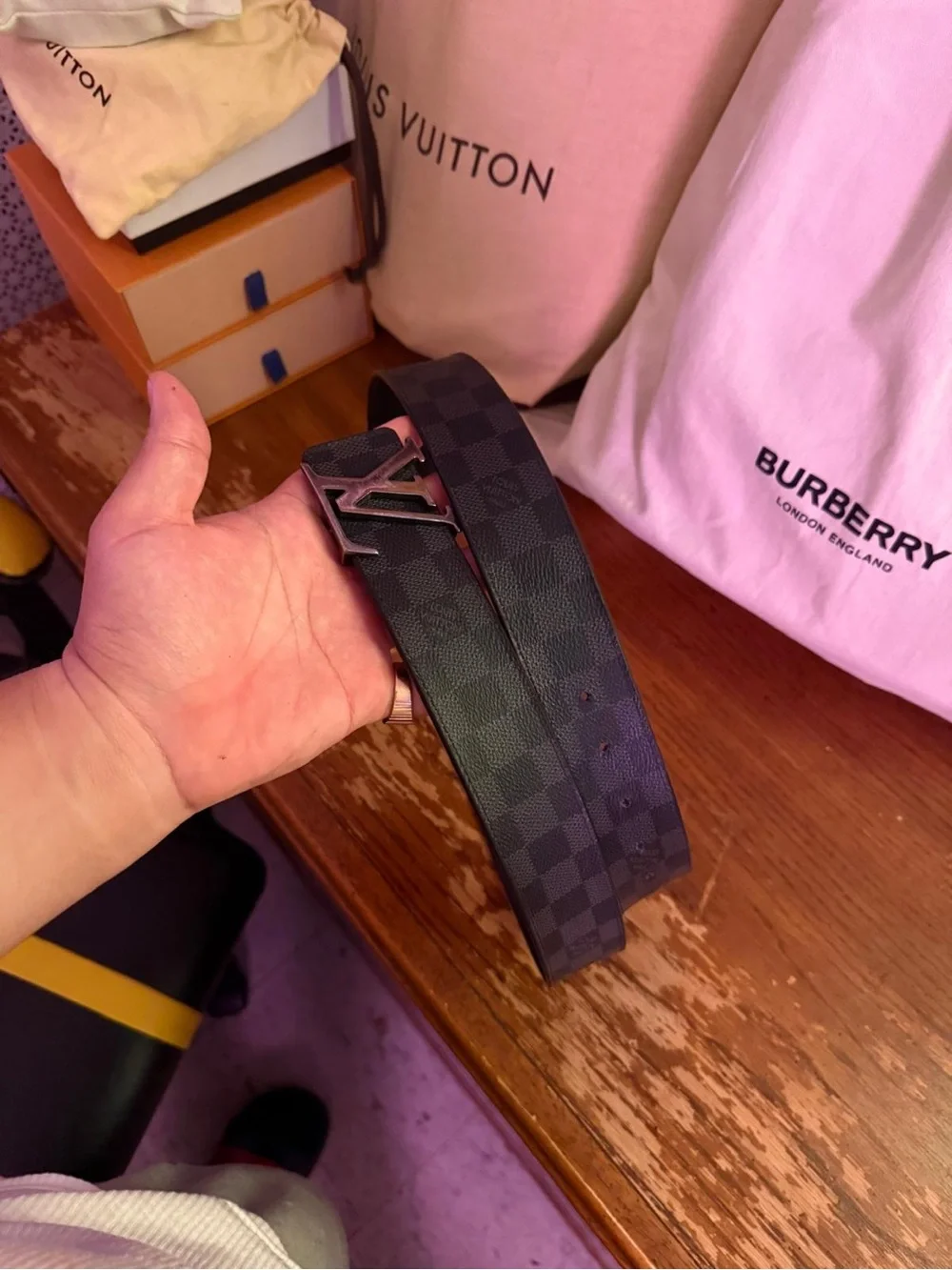 Louis Vuitton belt has